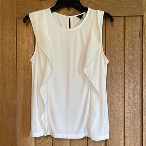 Ann Taylor Elegant Ivory Sleeveless Top Like new